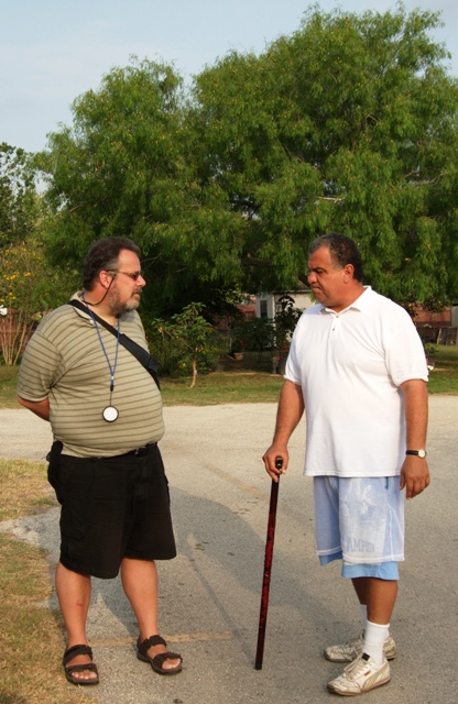 David with local, Rene, who provides advice.